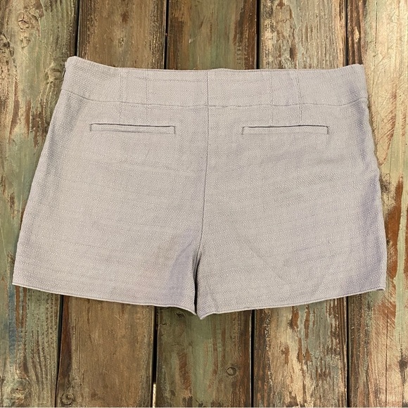 LOFT 12 Riviera Shorts Women’s Buttons Textured Cotton Side Zip Lavender Gray - Picture 3 of 12